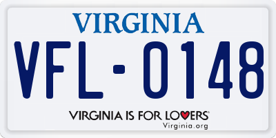 VA license plate VFL0148