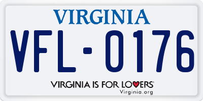 VA license plate VFL0176