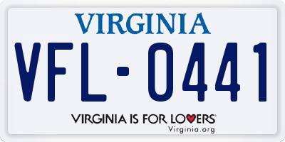 VA license plate VFL0441