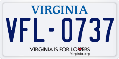 VA license plate VFL0737