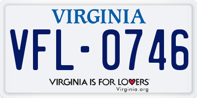 VA license plate VFL0746