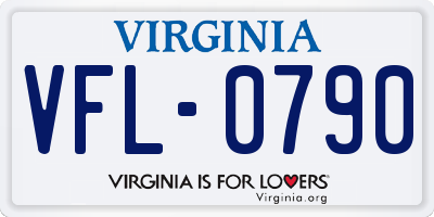 VA license plate VFL0790