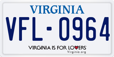 VA license plate VFL0964