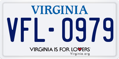 VA license plate VFL0979