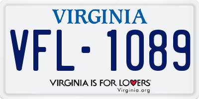VA license plate VFL1089