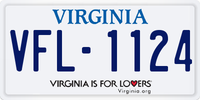 VA license plate VFL1124