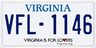 VA license plate VFL1146
