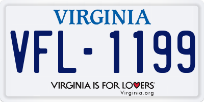 VA license plate VFL1199
