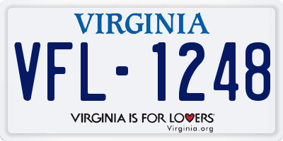VA license plate VFL1248