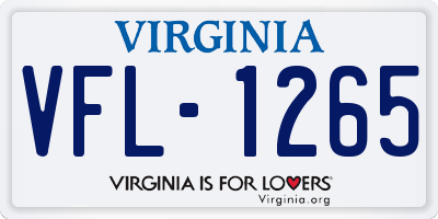 VA license plate VFL1265