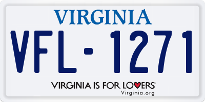 VA license plate VFL1271