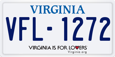 VA license plate VFL1272