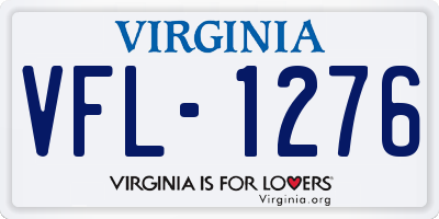 VA license plate VFL1276