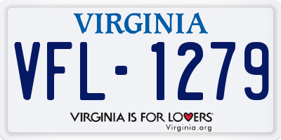 VA license plate VFL1279