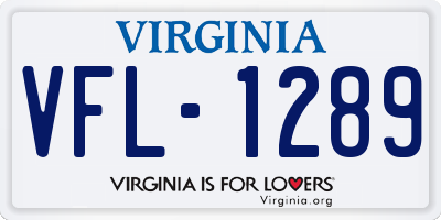 VA license plate VFL1289