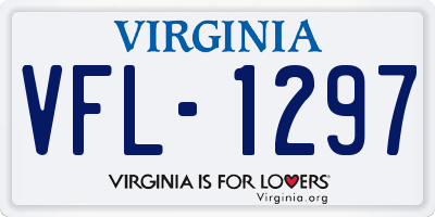 VA license plate VFL1297