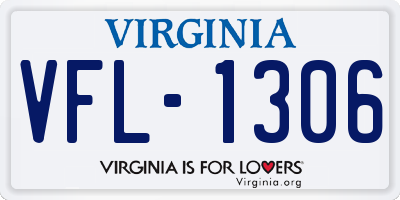 VA license plate VFL1306