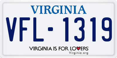 VA license plate VFL1319