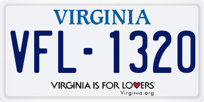 VA license plate VFL1320