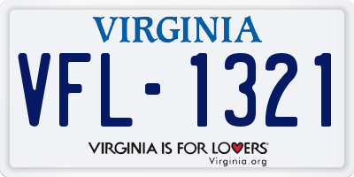 VA license plate VFL1321