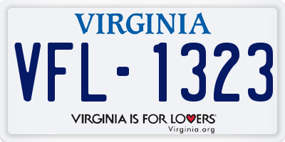 VA license plate VFL1323