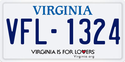 VA license plate VFL1324