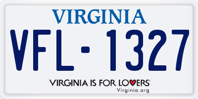 VA license plate VFL1327