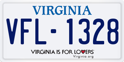 VA license plate VFL1328