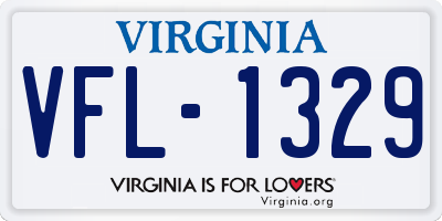 VA license plate VFL1329