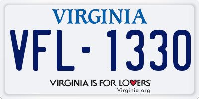 VA license plate VFL1330