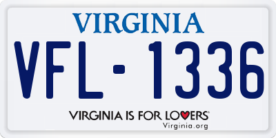 VA license plate VFL1336