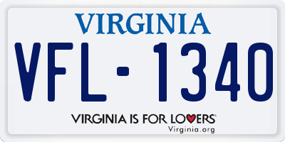 VA license plate VFL1340