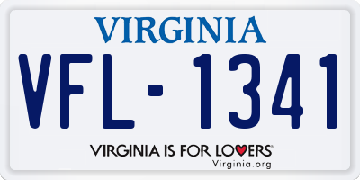 VA license plate VFL1341