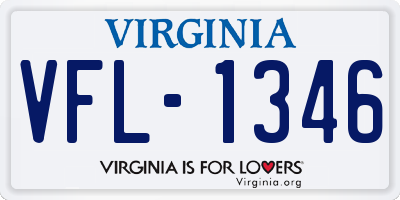 VA license plate VFL1346