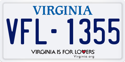 VA license plate VFL1355
