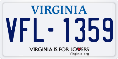 VA license plate VFL1359