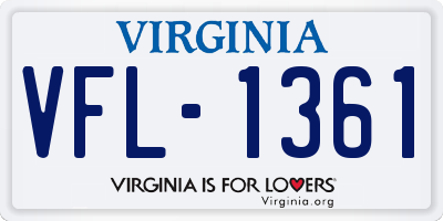 VA license plate VFL1361