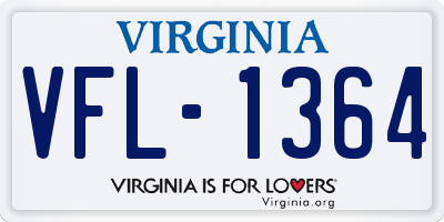 VA license plate VFL1364