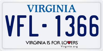 VA license plate VFL1366