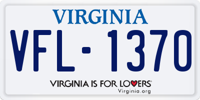 VA license plate VFL1370