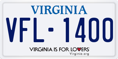VA license plate VFL1400
