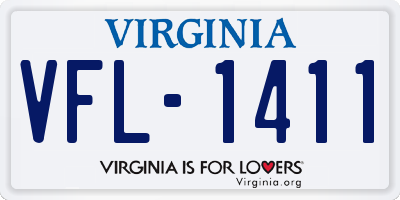 VA license plate VFL1411