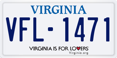 VA license plate VFL1471