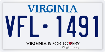 VA license plate VFL1491
