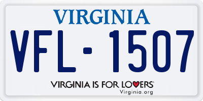 VA license plate VFL1507