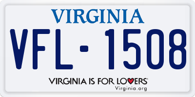 VA license plate VFL1508