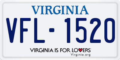 VA license plate VFL1520