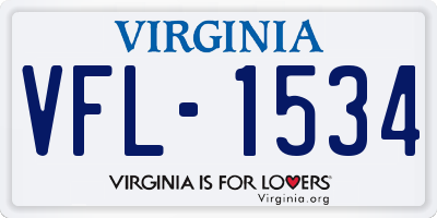 VA license plate VFL1534