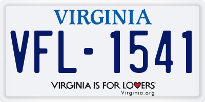 VA license plate VFL1541