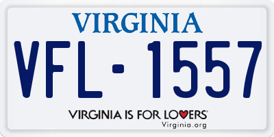 VA license plate VFL1557